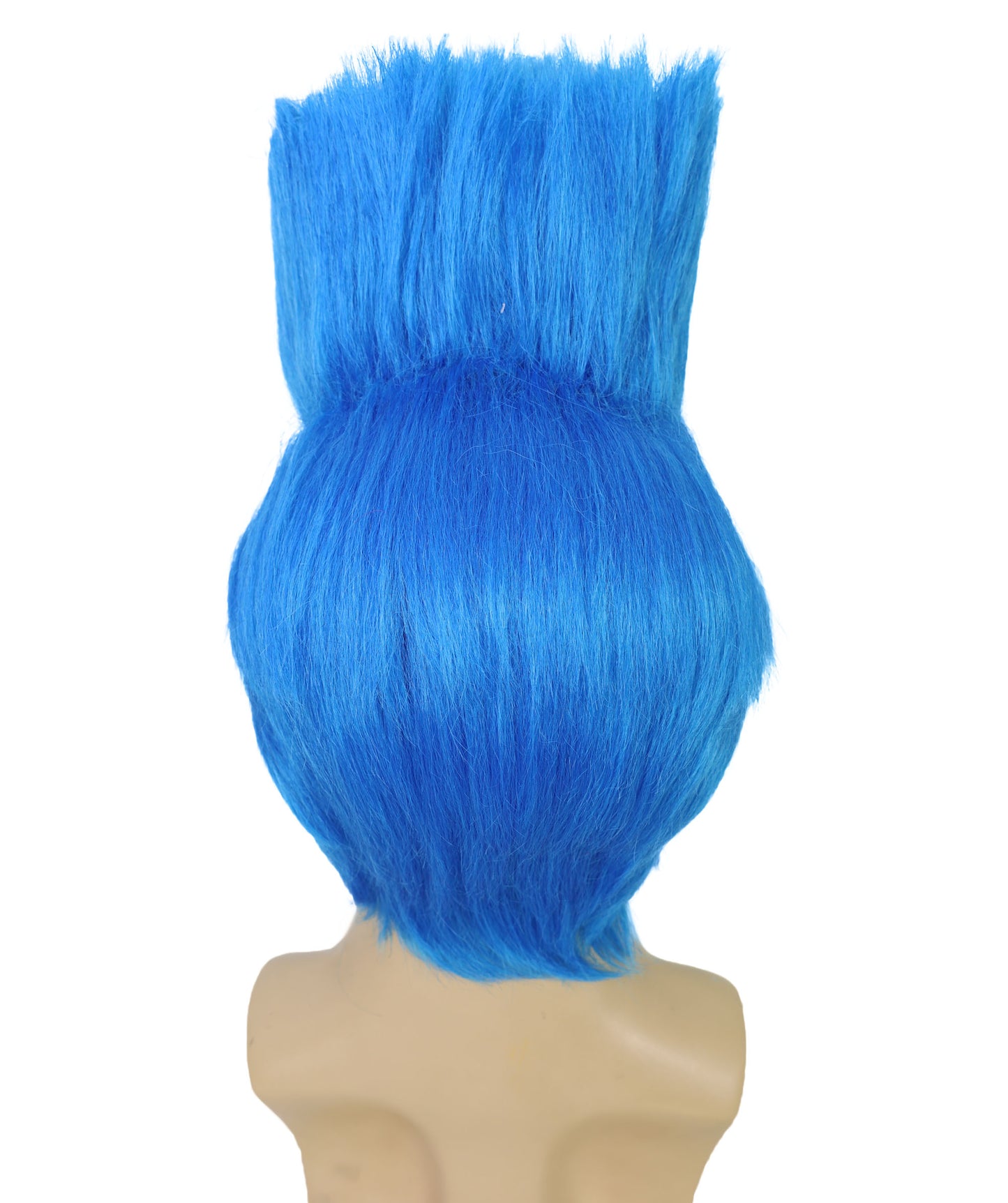 Men’s Short Straight Blue Wig – Synthetic Fiber for Adults | Breathable Capless Cap