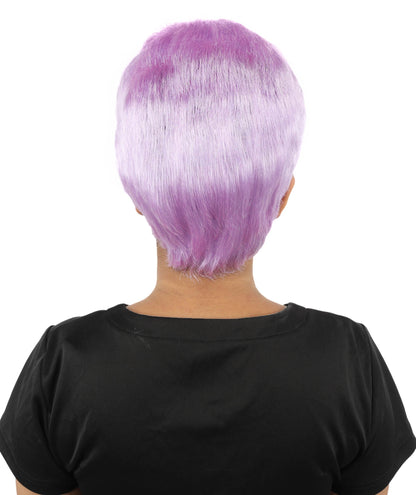 HPO Adult Women’s Short Black Wig | 10 Inch, Sleek and Smooth Bob Hairpiece | Ideal for Cosplay, Costume, and Themed Events