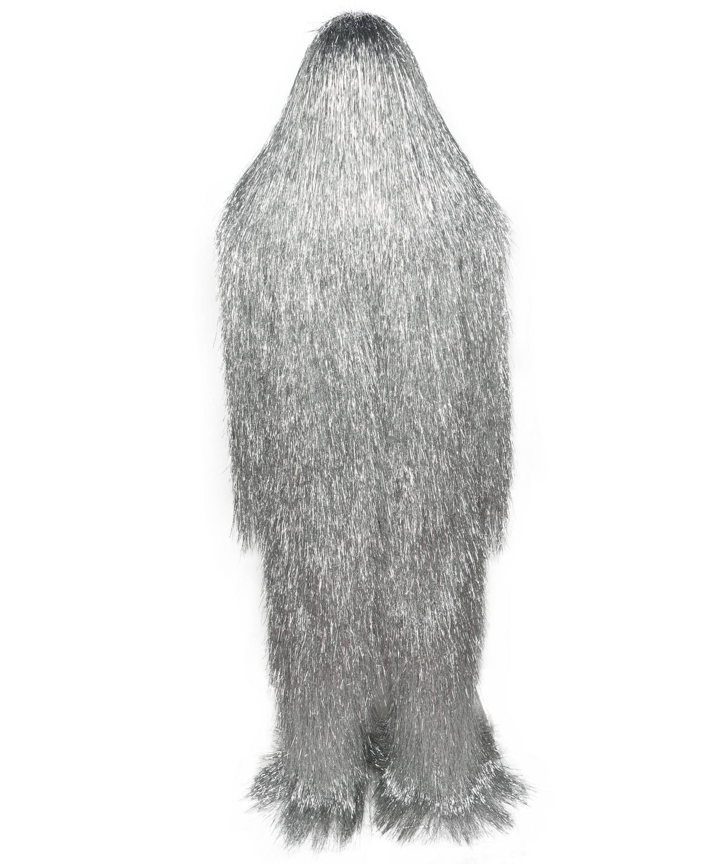 HPO UnisexTinsel Hairy Costume, Bundle & Mask Set | Full-Body Suit & Matching Mask | Long Hair Funny Costume for Halloween, Performers, Cosplay & Mascots | Multicolor Options