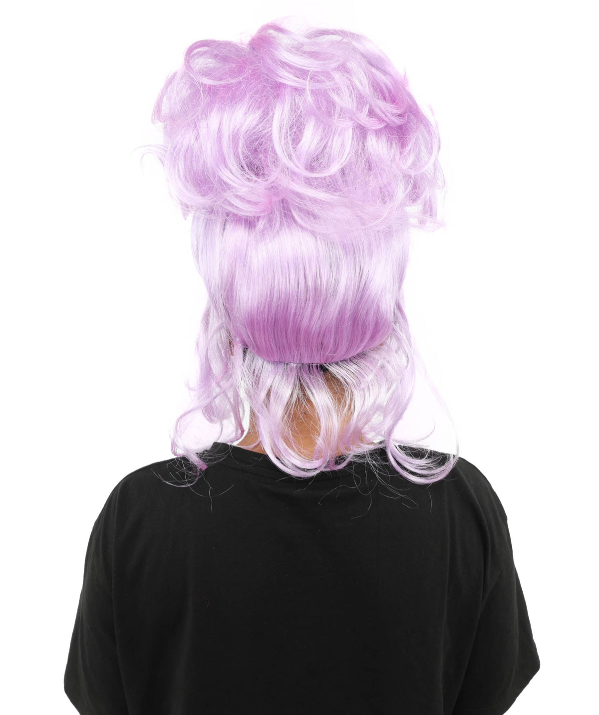 HPO Adult Women's Elegant Updo Tendril Wig | Multiple Color Options | Pastel peach hue, create of synthetic fiber, high teased volume with face-framing strands, breathable capless cap | Party, Halloween, theater, drag, performance, costume events