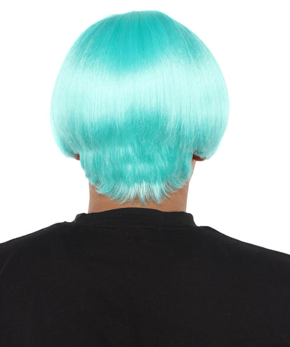 Adult Men’s Earfquake-Inspired Retro Blue Suit Costume & Multiple Bob Wig Bundle | Included sunglass | Bold Retro Look for Cosplay & Costume Events