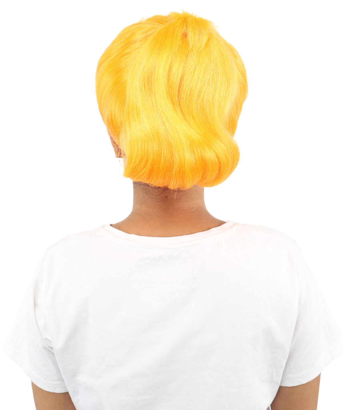 HPO Adult Women's Retro Pin-Up Wig | Multicolor Options, create of synthetic fiber, vintage curled bumper bangs with rolled back, breathable base | Party, Halloween, theater, drag, performance, costume events