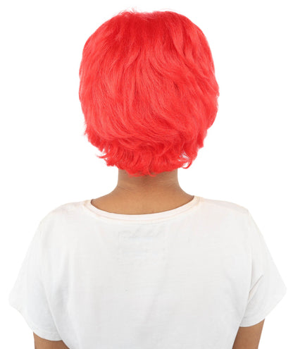 HPO Adult Women's Short Silver White Pixie Wig  | Edgy Layered Cut with Bangs | Synthetic Hair Wig for Stage Fashion, Cosplay, Halloween & Bold Party Looks