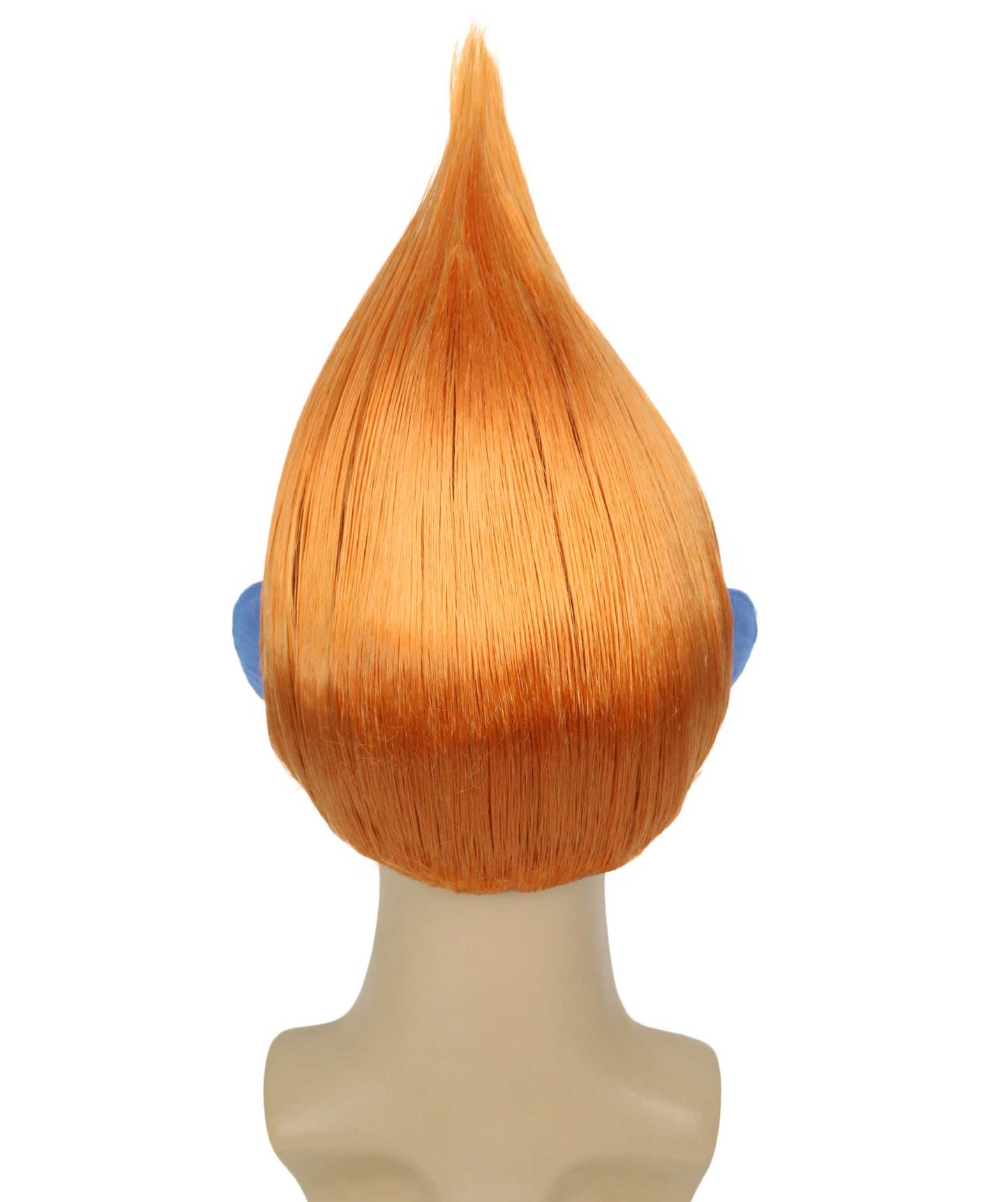 HPO Men's Pointy Diamond Guy Troll Wig with Blue Ears,Multiple Color,Flame-Retardant Synthetic Fiber