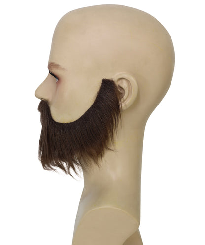 Male Brown Beard and mustache – Realistic Facial Hair Set for Self-Adhesive Lightweight  Perfect for Halloween