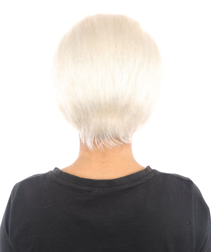HPO Women's 90s Retro Blonde Wig | Short Layered Vintage Style Wig with Soft Texture |  for Halloween, Cosplay, Parties, and Stage Events