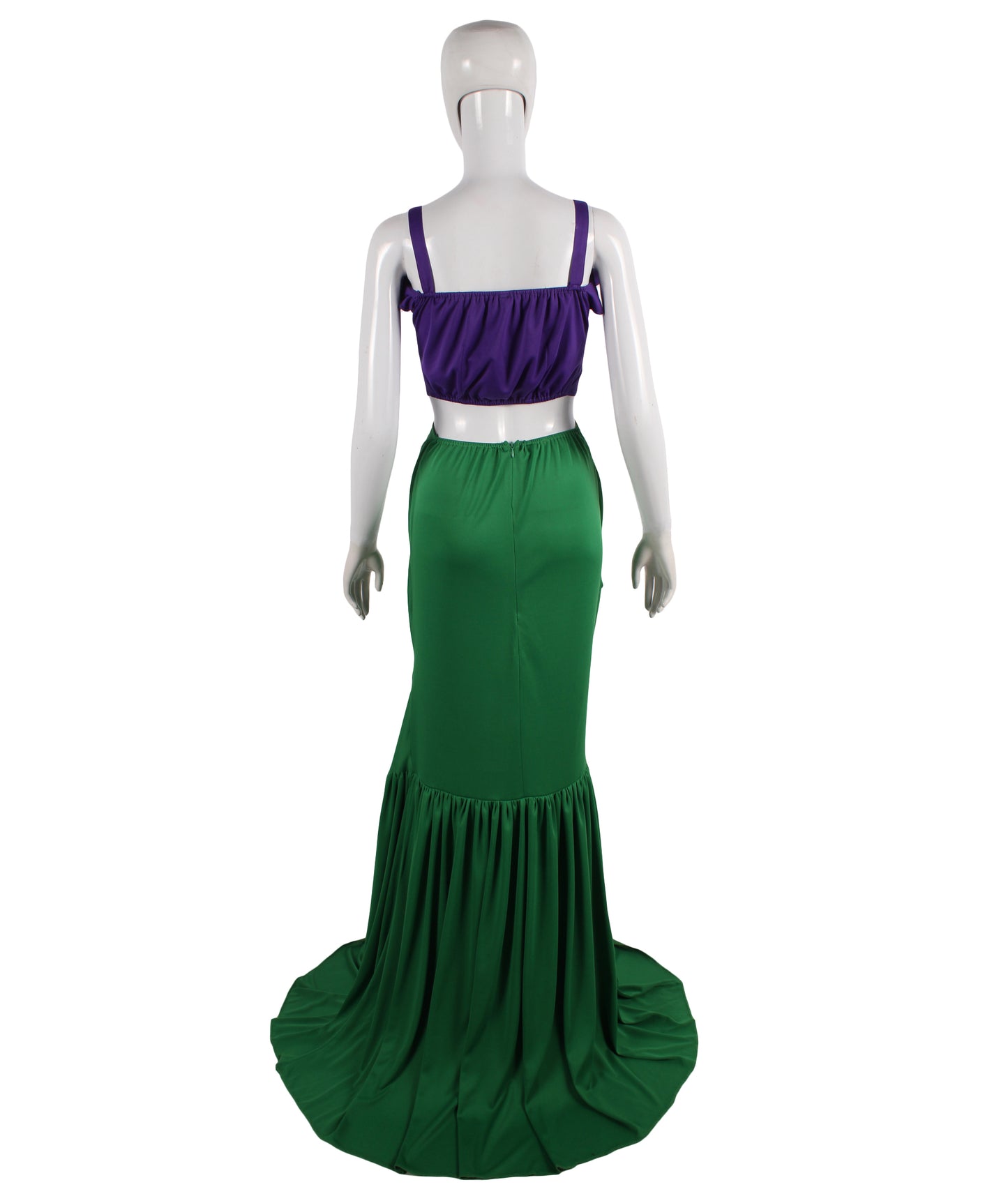 HPO Women's Green Mermaid Costume| Perfect for Halloween| Flame-retardant Synthetic Fabric