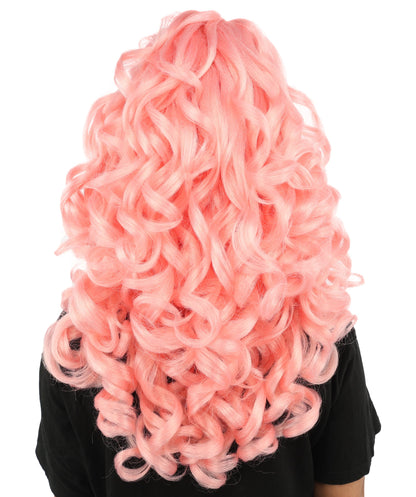 HPO Adult Long 20-Inch Curly Wig | Multiple Color Options | Ideal Cosplay, and Themed Parties | Soft, Natural-Looking, and Easy to Wear