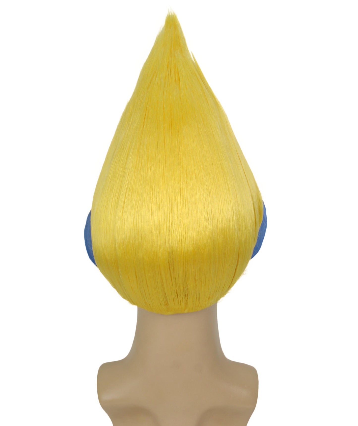 HPO Men's Pointy Diamond Guy Troll Wig with Blue Ears,Multiple Color,Flame-Retardant Synthetic Fiber