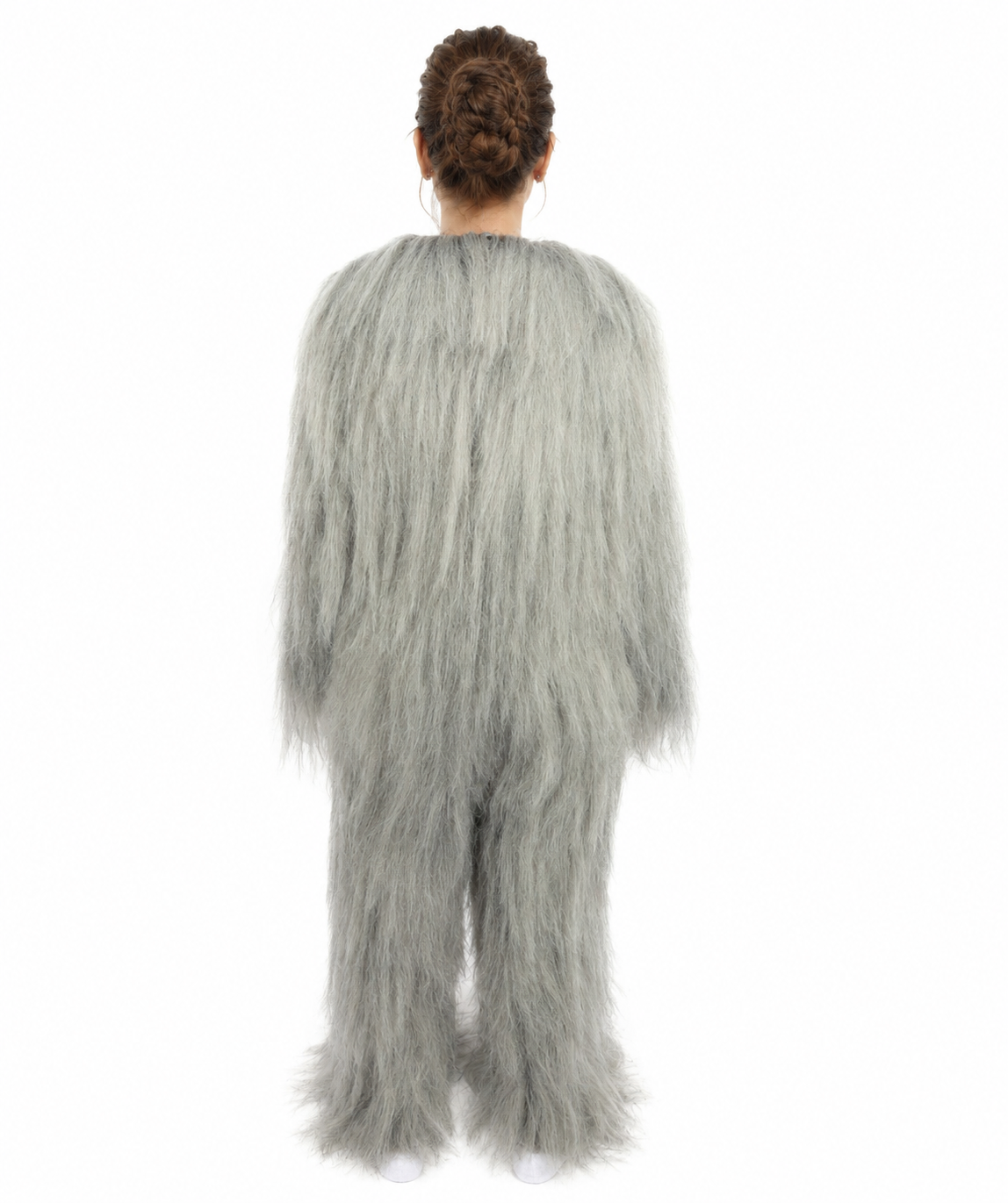 HPO Teen Extreme Hairy Person Costume Bundle & Mask Set - Full-Body Hair Suit Extra-Long Costume Wig for Halloween, Cosplay & Parties - Multiple Color Options