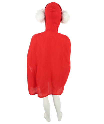 HPO Adult/Teen Women’s Festive Winter Character Costume | Red Holiday Dress with Faux Fur Trim | Lightweight Breathable Fabric –  for Parties & Stage
