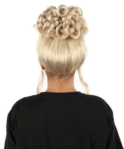 HPO Women's Mythological Blonde Wig with Ringlets | Long Curly White  Hairpiece | Adjustable Inner Cap for Halloween, Theater & Stage
