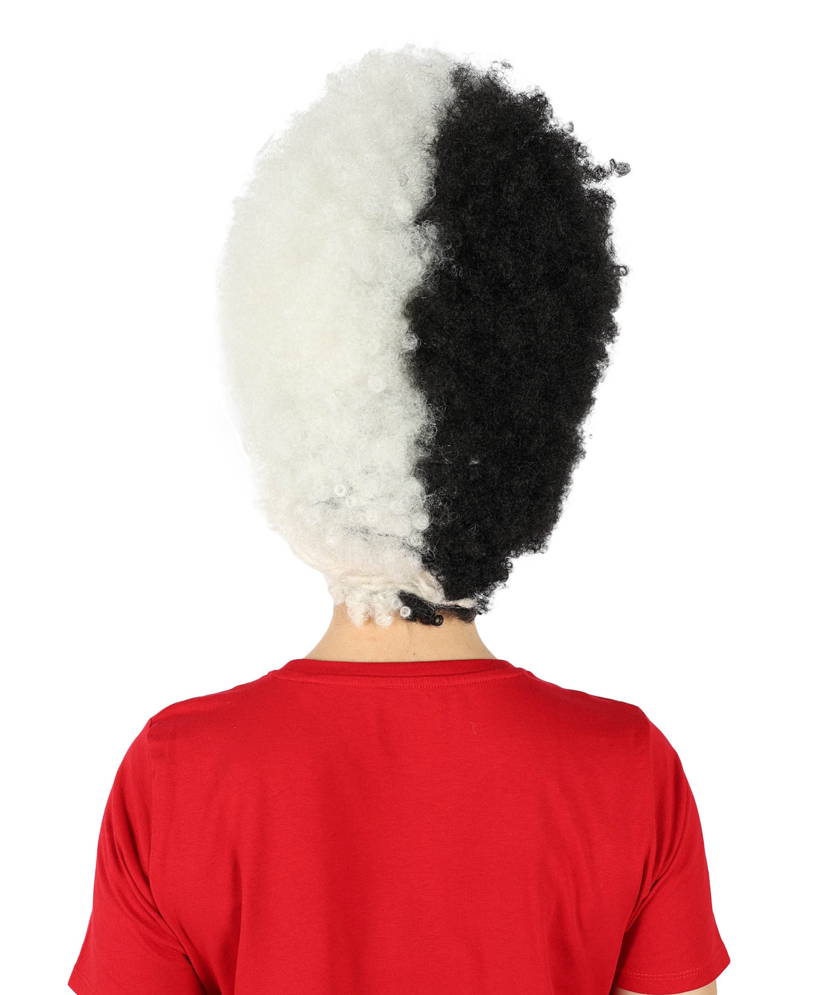 Women's 16" Inch Medium Length Halloween Fancy Afro Puff Good as Hell Goddess Costume Wig, Synthetic Fiber Hair with Braids, | HPO