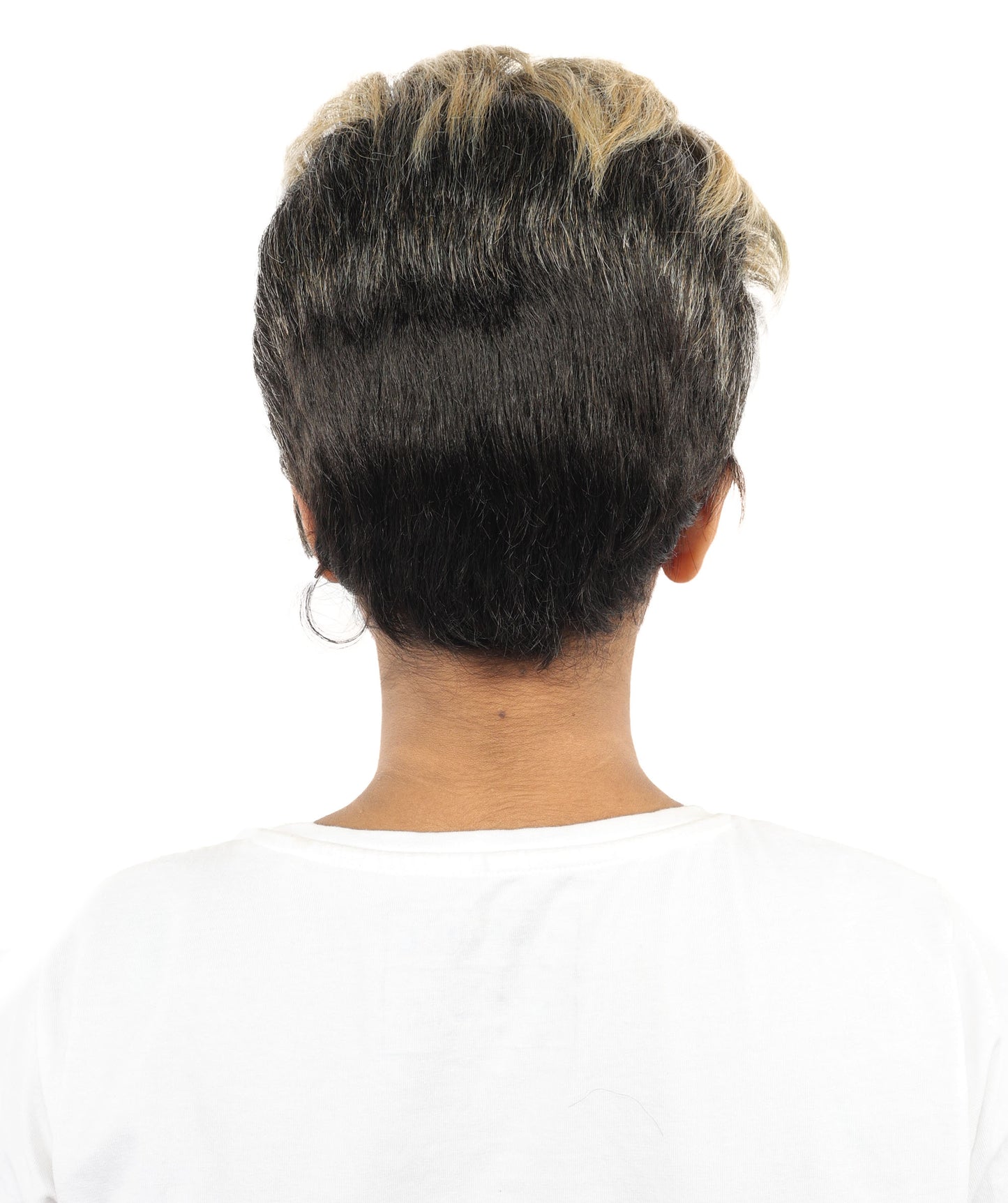 HPO Women's Short Blonde Pixie Cut Wig – Textured Layered Synthetic Hairstyle for Cosplay, Stage & Party Fashion