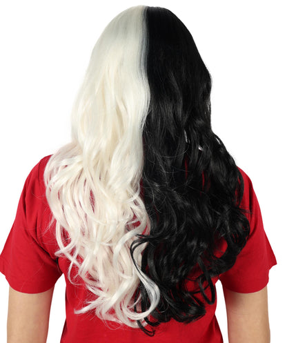 Singer Womens Long Wig | Wavy Pink & Black Wig | Premium Breathable Capless Cap