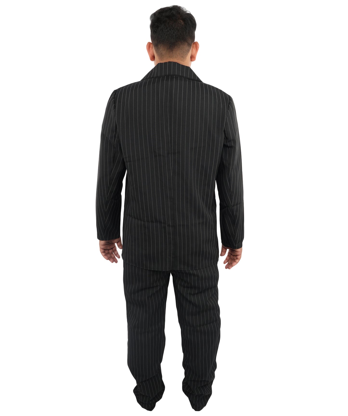 HPO Men's Black Tuxedo Suit Costume  | Formal Top & Pant Cosplay Outfit | Perfect for Halloween Parties & Theme Events