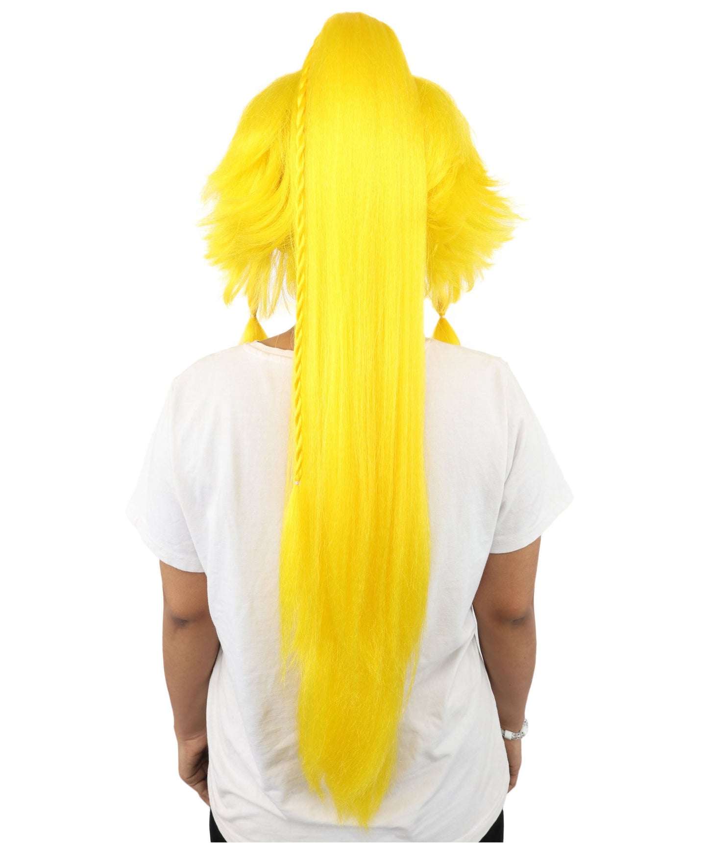 HPO Adult Women's Alien Nature Spirit Hair | Multiple Color Options | Soft Textured Bob with Beaded Braids, Heat Resistant Synthetic Fiber & Breathable Mesh | Halloween, Fantasy Roleplay, Themed Party, Theater & Carnival