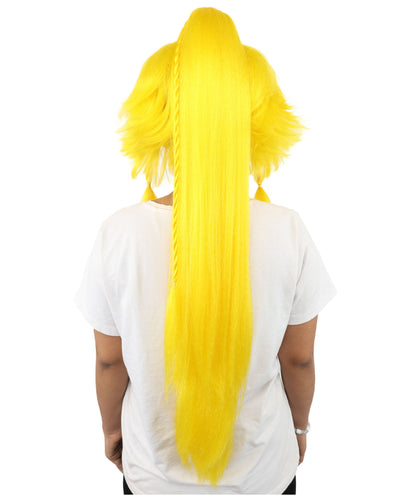 HPO Adult Women's Alien Nature Spirit Hair | Multiple Color Options | Soft Textured Bob with Beaded Braids, Heat Resistant Synthetic Fiber & Breathable Mesh | Halloween, Fantasy Roleplay, Themed Party, Theater & Carnival