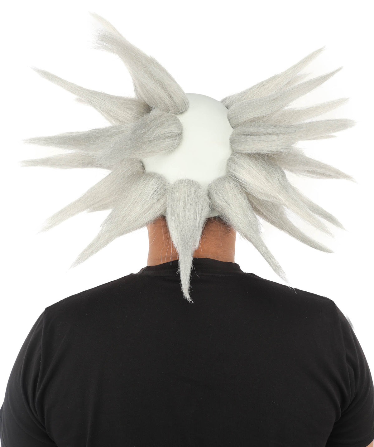 HPO Adult Men's Spiky Bald Illusion Wig | Multiple Color Options  |  Two-tone vibrant hue, create of synthetic fiber, stiff spiked volume, integrated forehead piece | Party, Halloween, theater, drag, performance, costume events