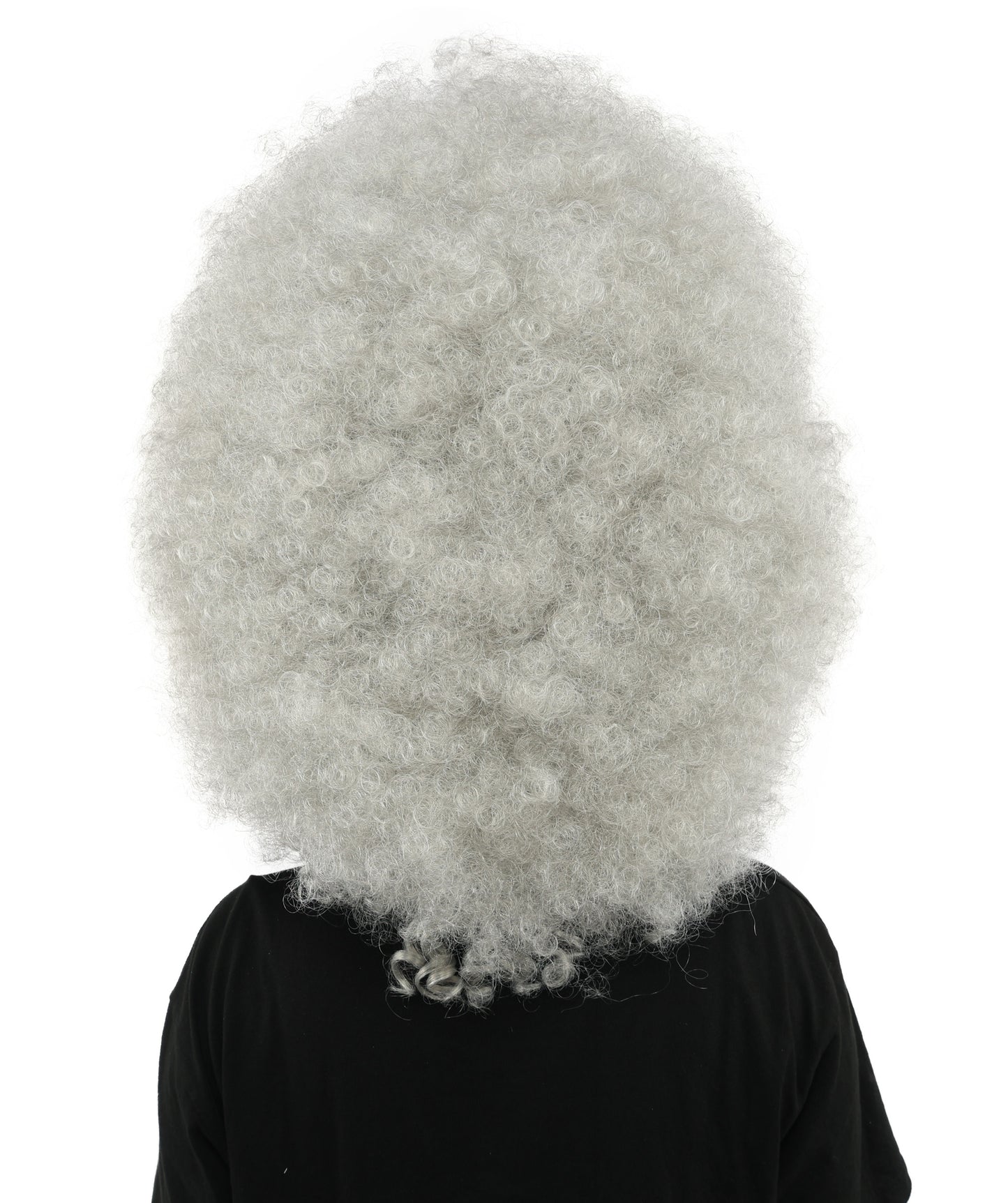 HPO Women's Giant White Glitter Afro Wig | Massive Puffy Sparkle Hair with Silver Sheen, Synthetic Fiber & Breathable Cap | Halloween, Troll Roleplay, 70s Disco Party, Theater & Funny Costume