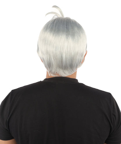 HPO Adult Men's Sleek Blunt Bob Wig | Multicolor Options | Solid color hue, create of synthetic fiber, straight smooth texture with bangs, breathable base | Party, Halloween, theater, drag, performance, costume events