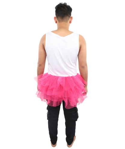 HPO Men's White & Pink Ballet Tutu Costume – Layered  Dance Themes Dress | Ideal for Halloween, Cosplay & Party Events