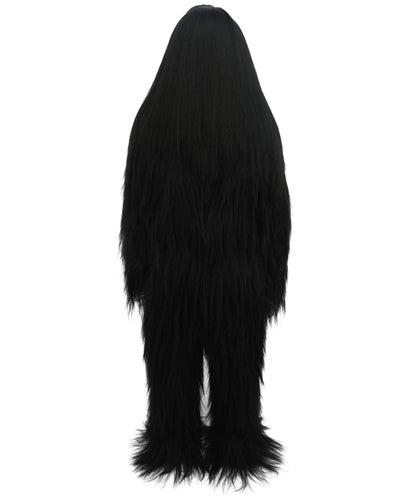 HPO Teen Extreme Hairy Person Costume Bundle & Mask Set - Full-Body Hair Suit Extra-Long Costume Wig for Halloween, Cosplay & Parties - Multiple Color Options