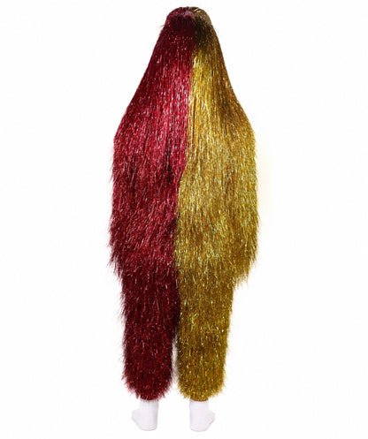 HPO Teen Extreme Hairy Two Part Costume Bundle & Mask Set - Full-Body Hair Suit Extra-Long Costume Wig for Halloween, Cosplay & Parties - Multiple Color Options