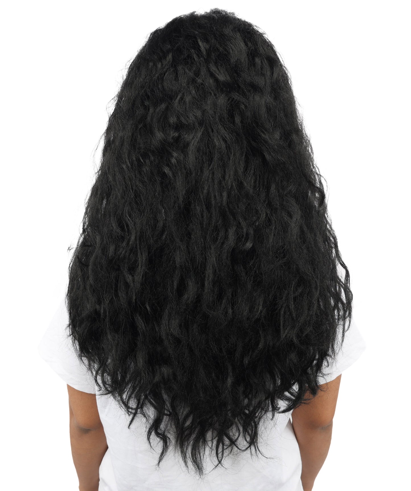 HPO Women’s Pink Long Wavy Wig | 25 Inch Long Hair with Capless Cap Design | Ideal for Playful at Halloween Cosplay, and Themed Parties