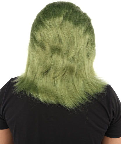Furry Monster Grinch Christmas Olive Green Santa Costume, Ideal for Halloween