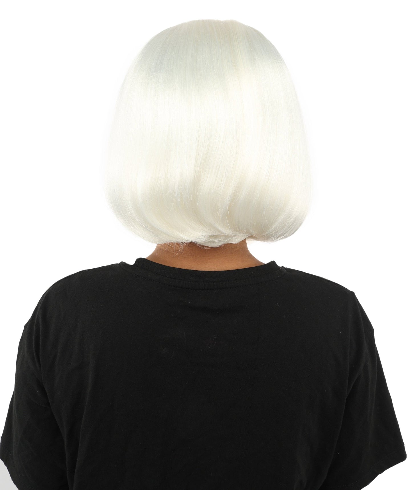 Adult Women's Two-Tone Bob Wig | Multiple Color Options | Short Straight Blunt Cut Inspired by American Pop Artist Look | Natural Hairline for Halloween and Cosplay