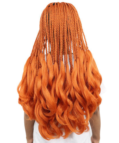 Pre-Stretched Knotless Braiding Hair | 3X French Curl Synthetic Hair for Braids, Crochet Styles, Cosplay, Parties & Stage Performances