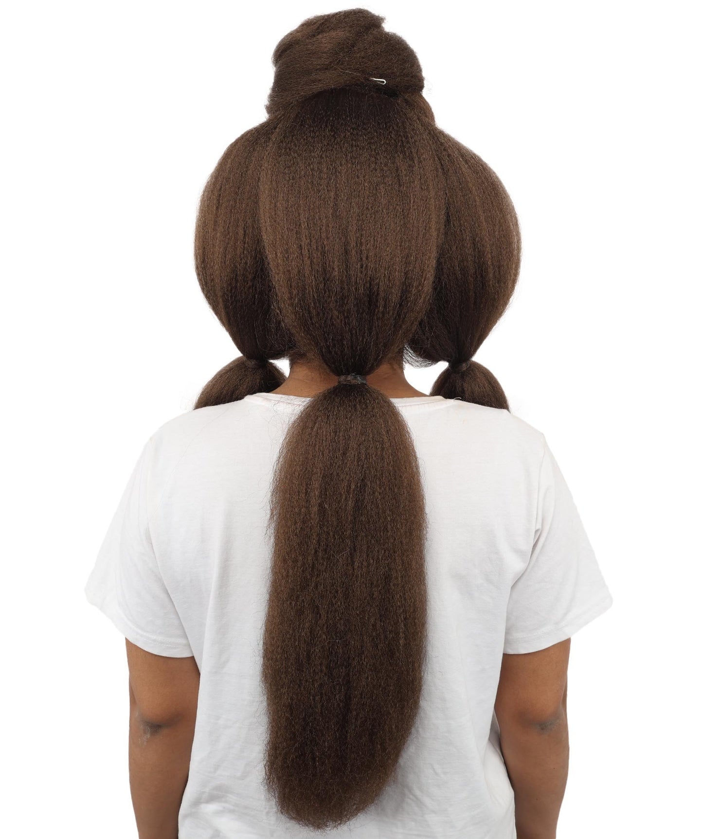 Women’s High Volume Extra Long Yarn Twisted Bun Wig – Multiple Color Options | Bubble Ponytails Hairpiece with Capless Cap | Statement Headpiece for Halloween, Cosplay, Theater and Drag Looks