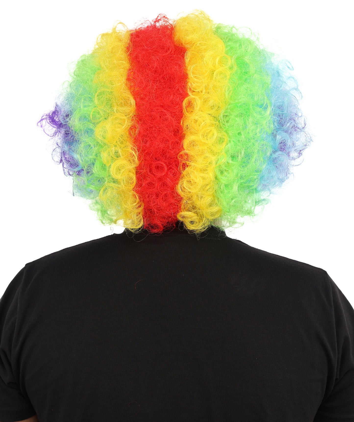 HPO Unisex Rainbow Afro Clown Wig | Multicolor Hairpiece with Standard Cap Design | Suitable for Cosplay, Parties, and Themed Events