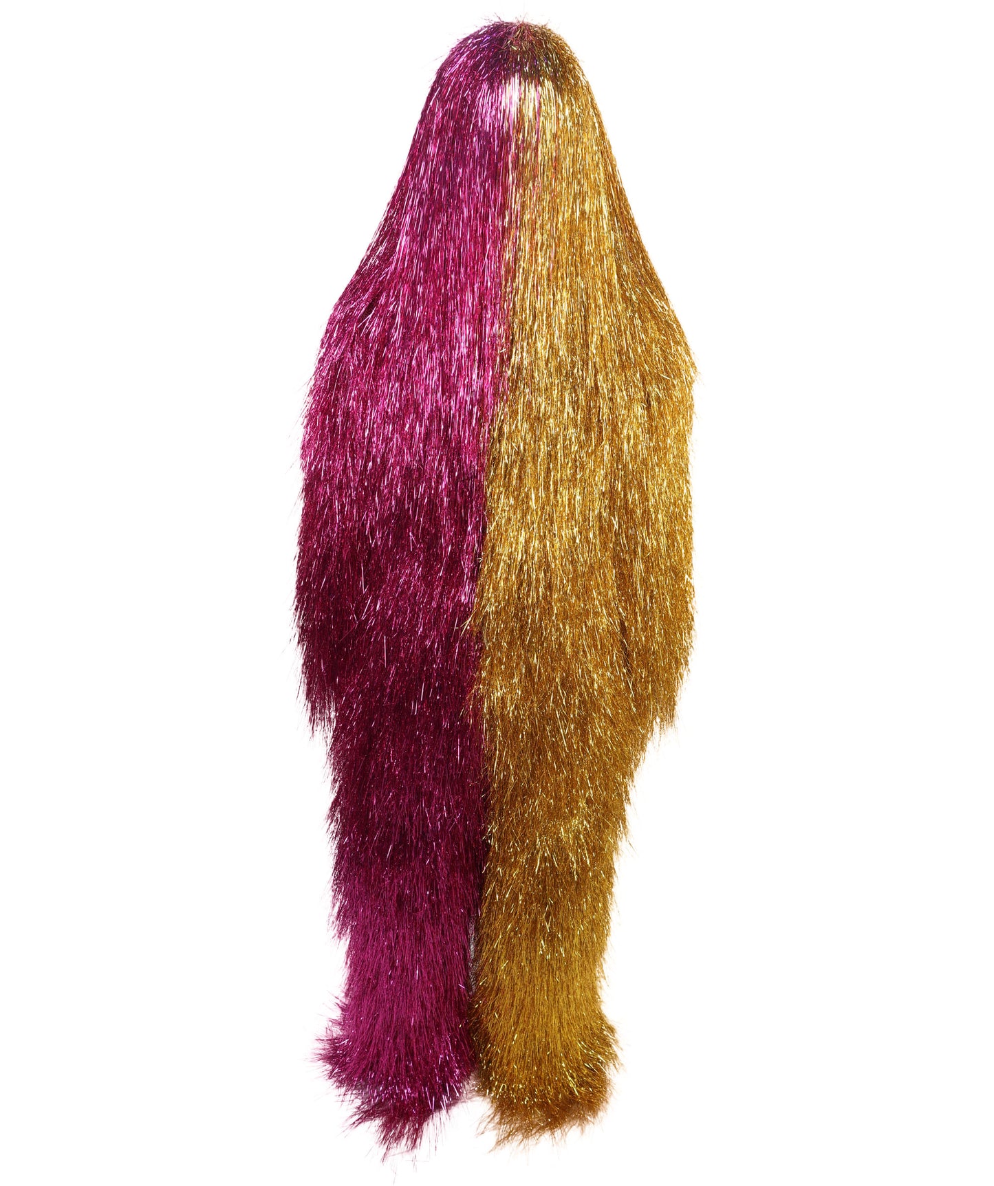 HPO Teen Extreme Hairy Two Part Costume Bundle & Mask Set - Full-Body Hair Suit Extra-Long Costume Wig for Halloween, Cosplay & Parties - Multiple Color Options