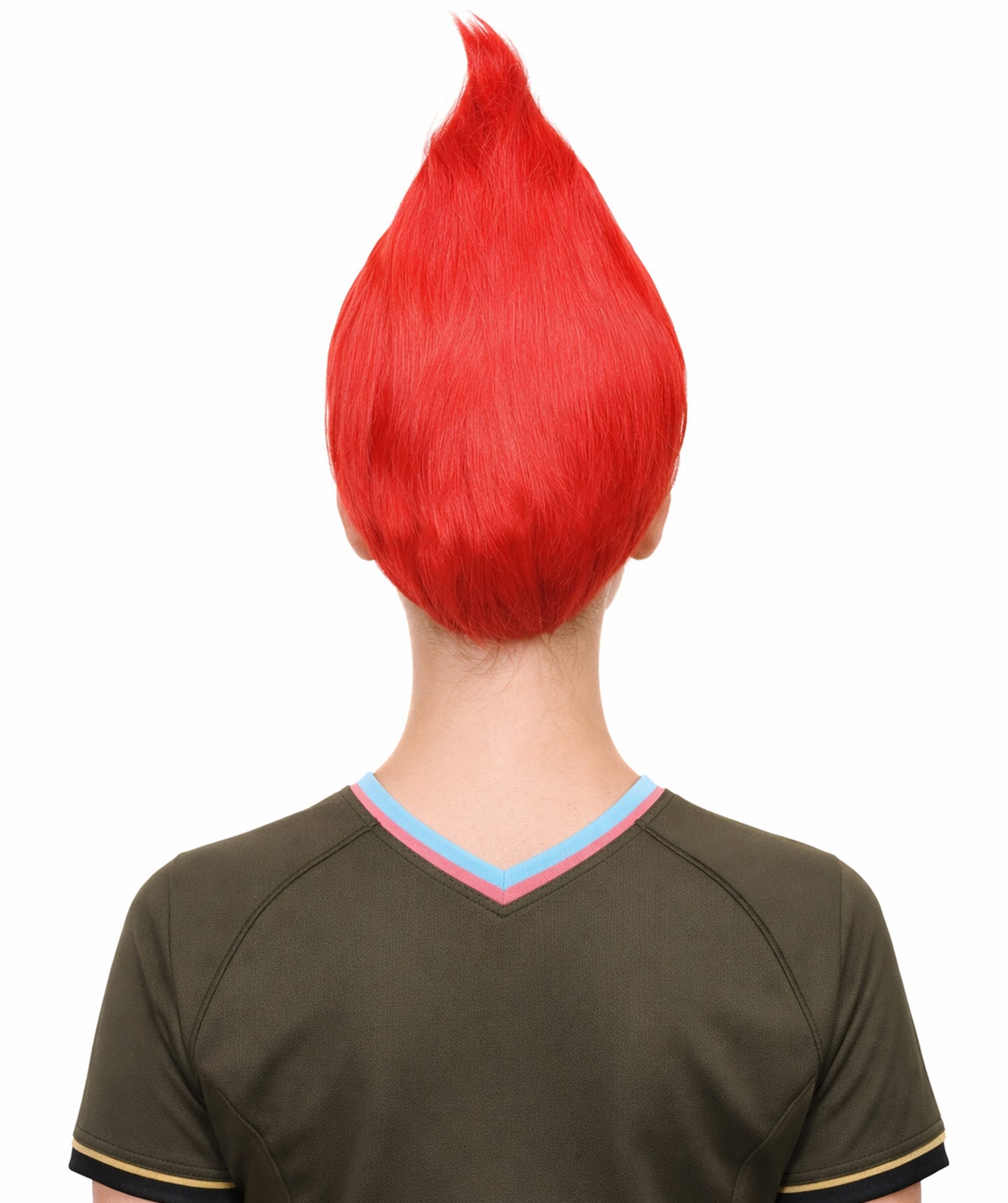 Morocco Flag Sport Troll Wig | Red Fancy Wig | Premium Breathable Capless Cap