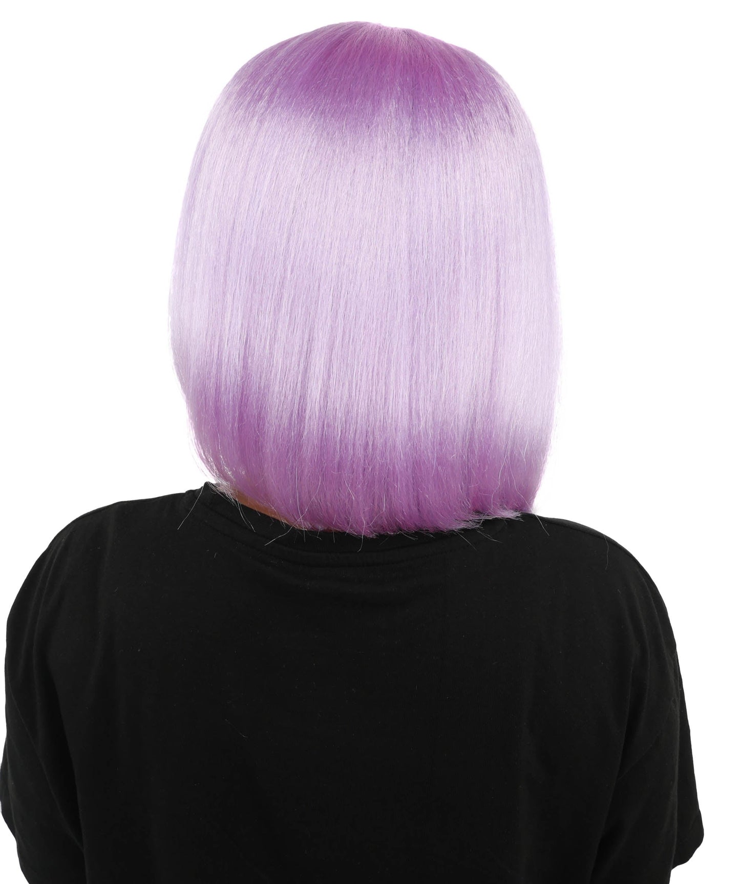 HPO Adult Women's Asymmetrical Bangs Bob Wig | Multiple Color Options | Create of synthetic fiber, sleek straight volume, breathable capless base | Party, Halloween, theater, drag, performance, costume events