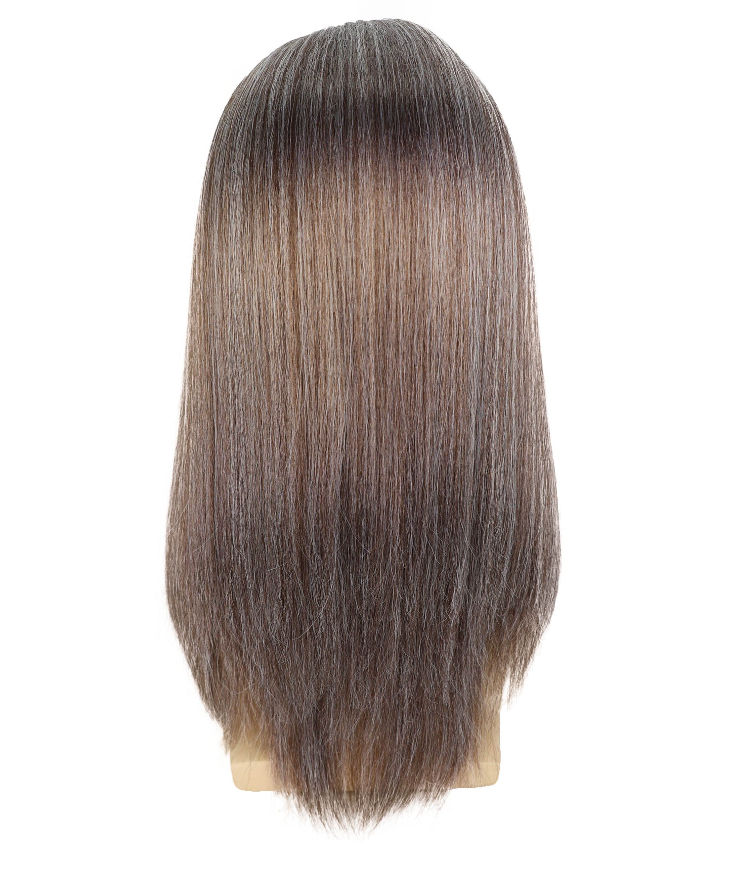 HPO Men’s Deluxe Long Wig & Beard Mustache Set | Ash Brown Braided Viking Style Costume Hair | Ideal for Halloween | Breathable Capless Cap