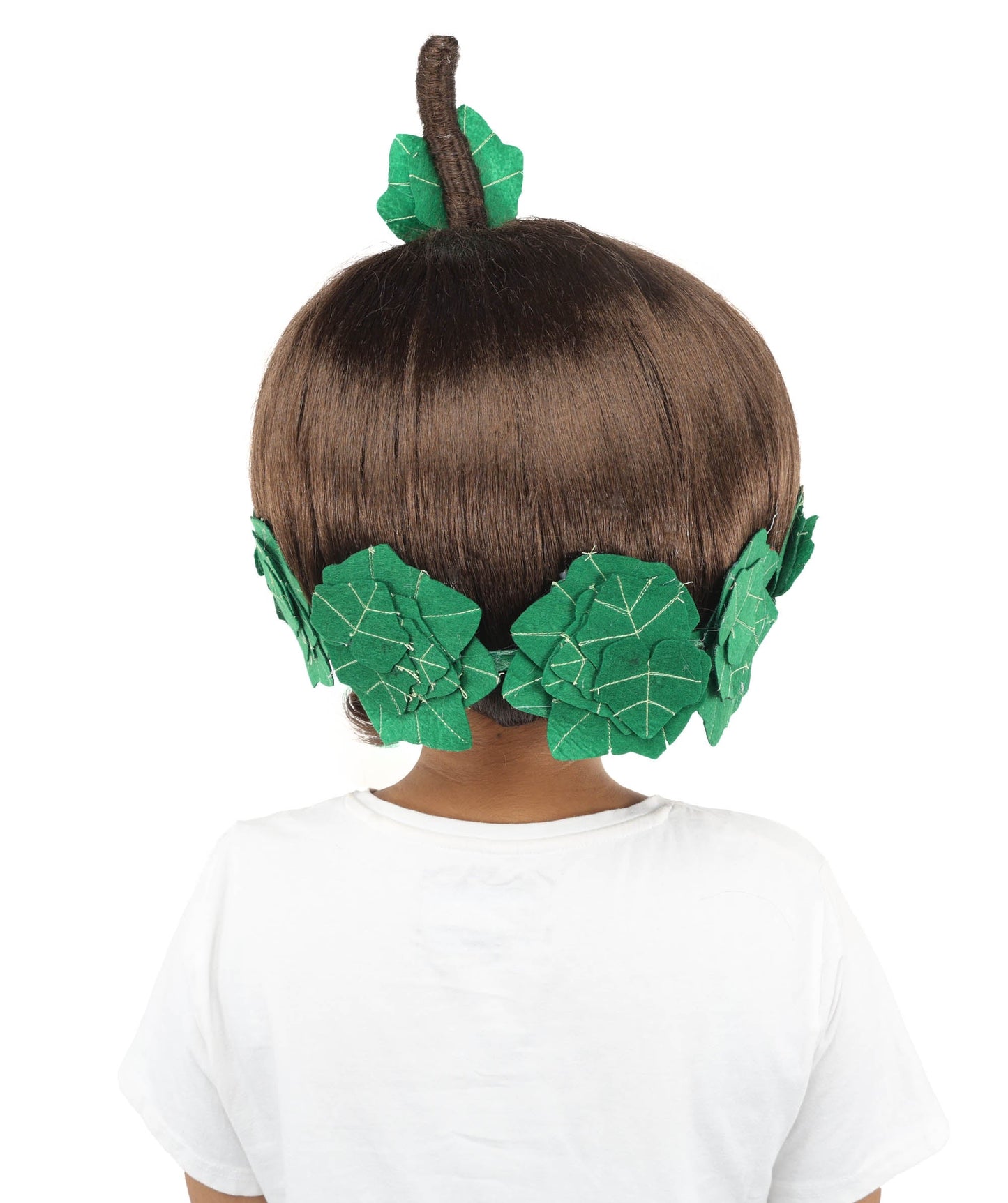 HPO Adult Women's Sculpted Pumpkin Show Wig | Multiple Color Options | Create of synthetic fiber, massive spherical updo with green leaf accents, breathable base | Halloween, theater, drag, performance, party, costume events