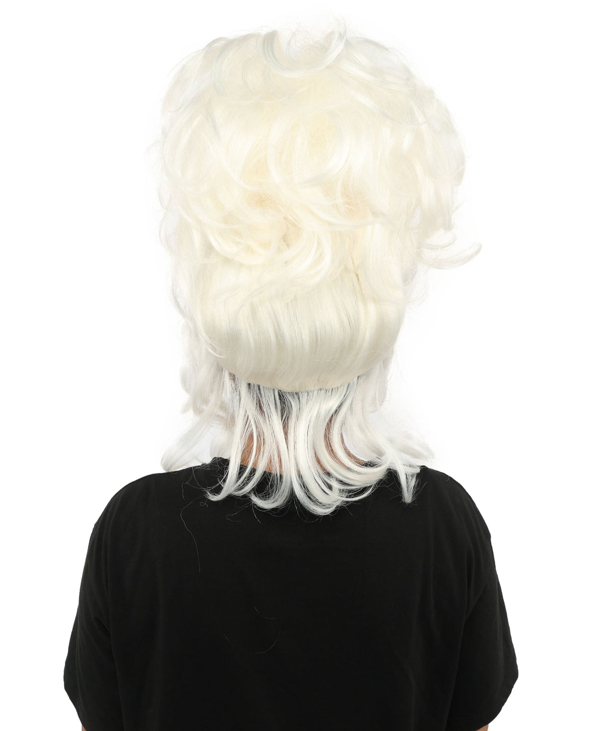 HPO Adult Women's Elegant Updo Tendril Wig | Multiple Color Options | Pastel peach hue, create of synthetic fiber, high teased volume with face-framing strands, breathable capless cap | Party, Halloween, theater, drag, performance, costume events