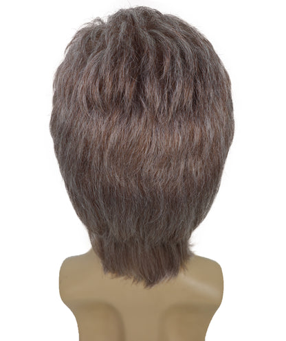 HPO Men's 80'S Rock Star Noel Gallagher-Inspired Short Wavy Copper Blonde Wigs, Exceptional Synthetic Wig Ideal for Party & Halloween, Breathable Caples Cap Flame-Retardant Synthetic Fiber Hair