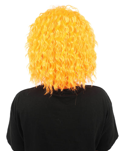 HPO Adult Women's Messy Teased Spiky Multicolor Wig | Curly Two-tone vibrant hue, create of synthetic fiber, extreme textured volume, breathable capless base | Party, Halloween, theater, drag, performance, costume events