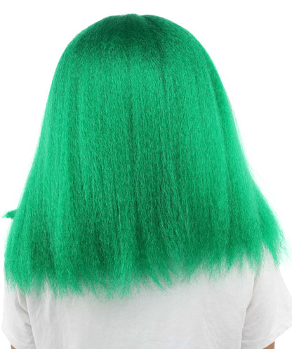 HPO Adult Women's Long Rounded Cartoon Hair Wig | Multiple Color Options | Bubble Bob, Deep Side Part, Heat Friendly Synthetic Strands & Breathable Net | Fancy Dress, Stage Show, Animated Character Events, Halloween & Festival