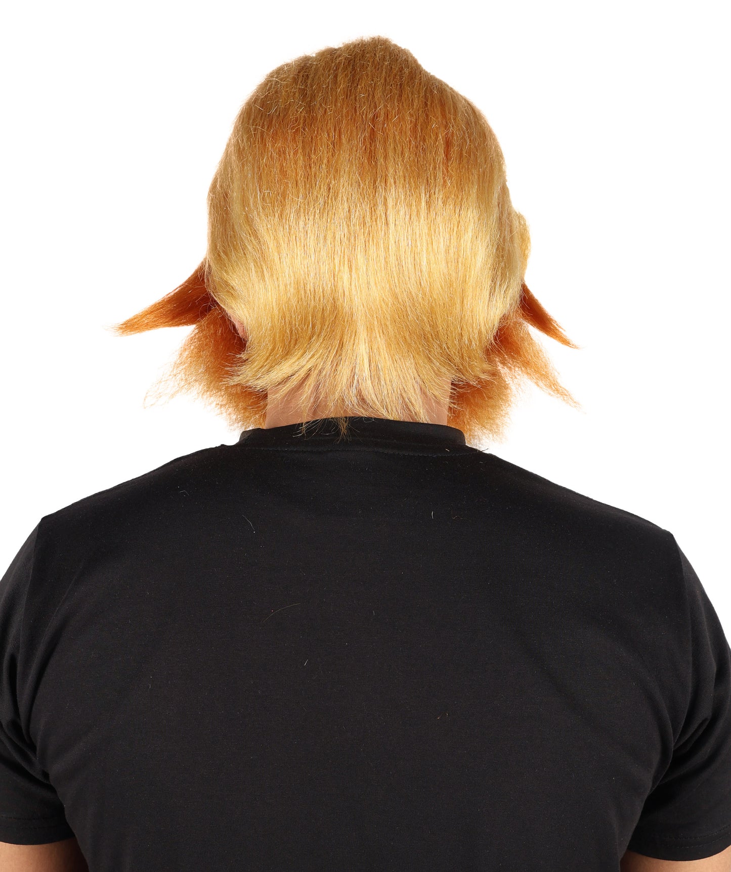 HPO Men's Dwarf Cartoon Character Wig Set with Mustache and Beard I Flame-retardant Synthetic Fiber