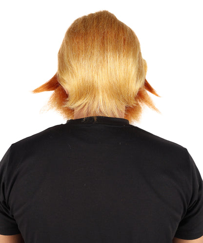 HPO Men's Dwarf Cartoon Character Wig Set with Mustache and Beard I Flame-retardant Synthetic Fiber