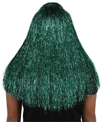 HPO Unisex Teen Extreme Tinsel Hairy Person Costume Bundle & Mask Set - Full-Body Tinsel Hair Suit Extra-Long Costume Wig for Halloween, Cosplay & Parties - Multiple Color Options