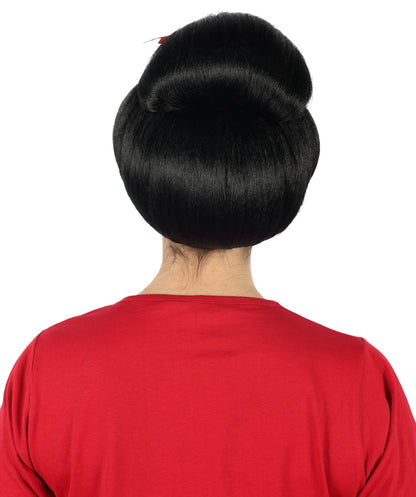 Japanese Geisha Womens Wig | Asian Sumo Kung Fu Fancy Halloween Wig