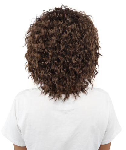 HPO Adult Women's Messy Teased Spiky Multicolor Wig | Curly Two-tone vibrant hue, create of synthetic fiber, extreme textured volume, breathable capless base | Party, Halloween, theater, drag, performance, costume events