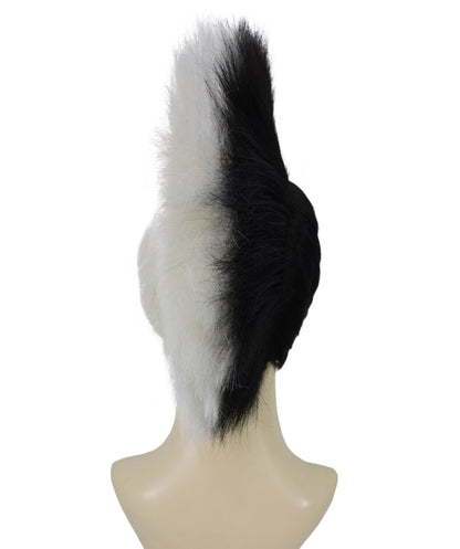 Barb Mohawk | Rock Star Full Black & Pink Mohawk Wig | Premium Halloween Wig