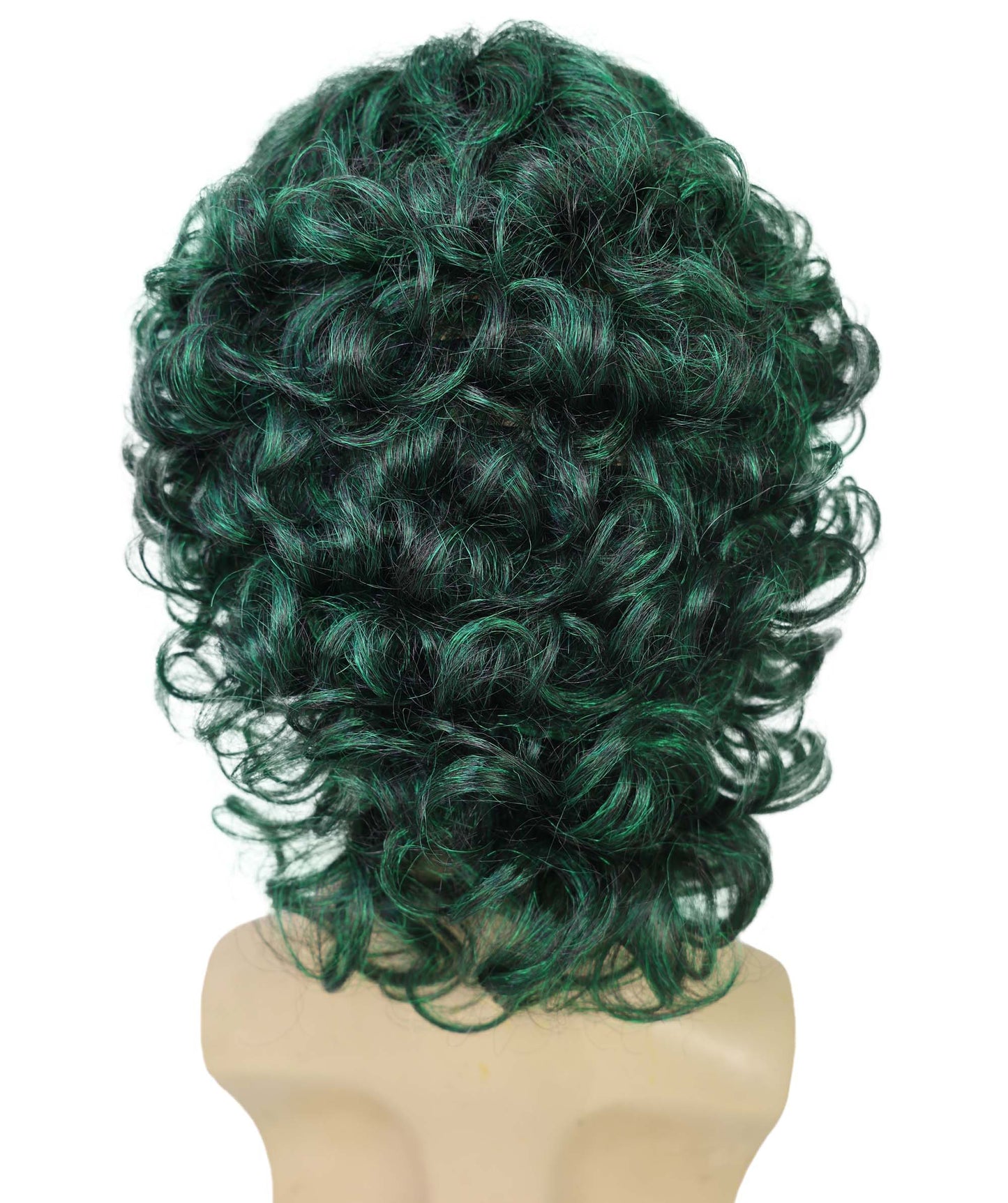 HPO Men’s Permed Bang Multicolor Wig – Flame-Retardant Synthetic Wig with Curly Front Fringe | Breathable Capless Cap Design | Cosplay & Party Hair